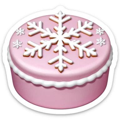 Pink snowflake 🍰 cake sticker