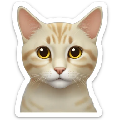 Turuncu kürklü yeşil kanatlı kedi sticker