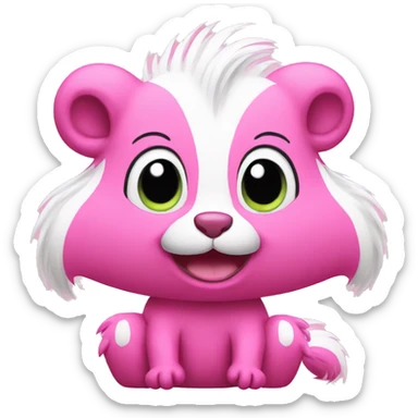 pink skunk blushed sticker