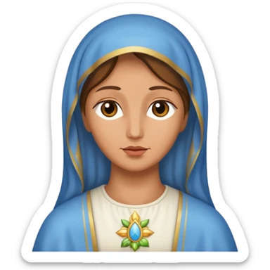Virgin Mary tanned skin sticker