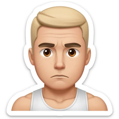 um personal trainer pensativo e chateado sticker