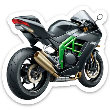 Kawasaki Ninja H2R tire sticker
