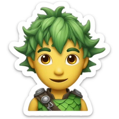 a dragon with a human apperence sticker