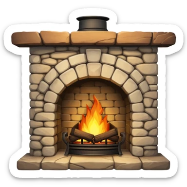 Stone Cottage Fireplace sticker