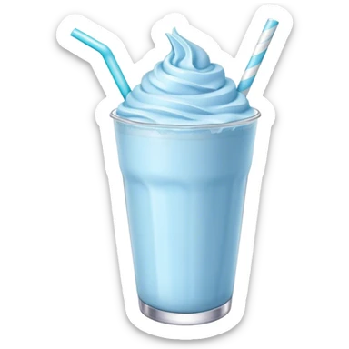 pastel blue milkshake sticker