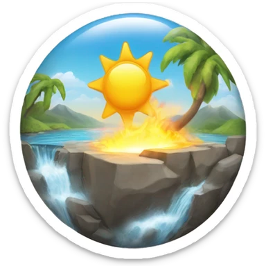 Energy can be found in many places, including the sun, water, and rocks. These places that "store" energy are called energy sources. sticker