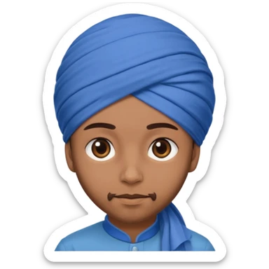 Sardar boy wearing turban  sticker