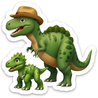 Paddington and dinosaur sticker