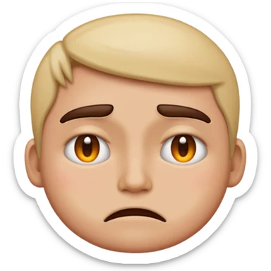 Person who is fed up, original emoji style  sticker