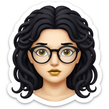 Medusa Versace with glasses  sticker