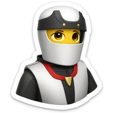 caballero templario con traje futurista sticker