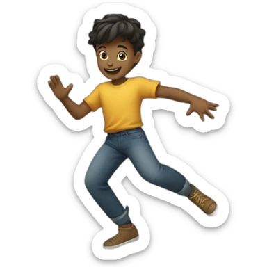 Boy dancing twist sticker