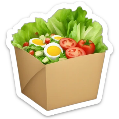 healthy togo black box with salad sticker