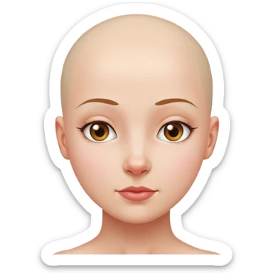 Bald headed girl  sticker