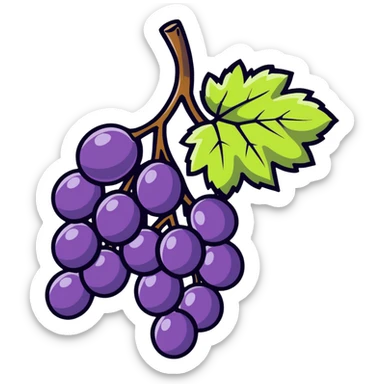 a single grape sticker