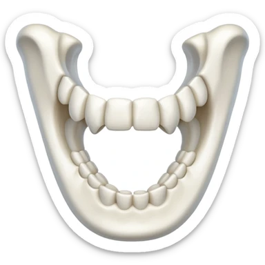 jaw bone teeth sticker