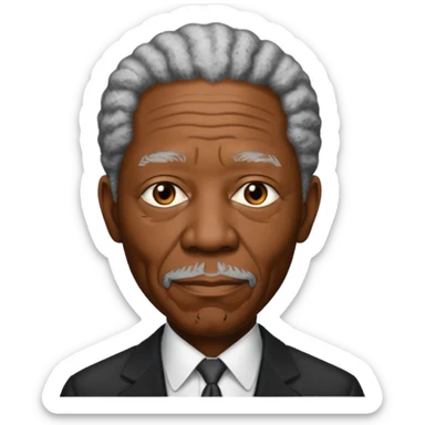 lucius fox morgan freeman sticker