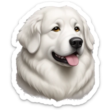 Older fat great pyrenees sticker