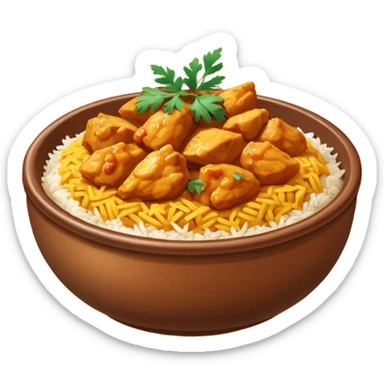 Riso basmati con pollo al curry sticker