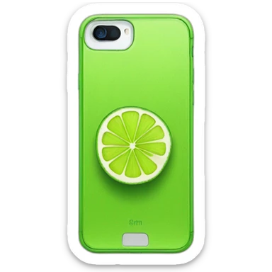 A lime with the iPhone 15 sticker