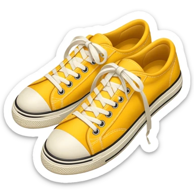 Sneakers (top view) – yellow, the width and height of image must be equal in size sticker