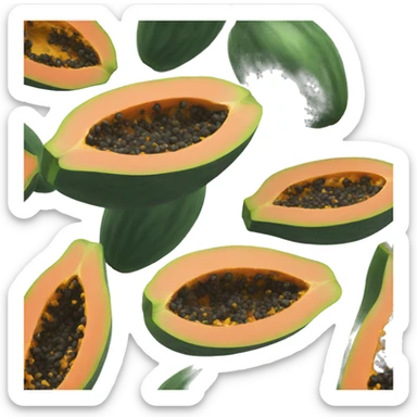 Papaya singular sticker