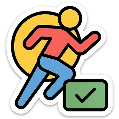 modern energetic simple logo for athlete beginner subscription, suitable for sports app sticker