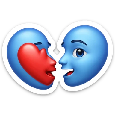 Generadme q el emoji esté 😘 en vez del corazón rojo sea este corazón 🩵 sticker