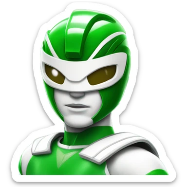 white skin green power ranger sticker
