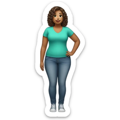 female large curves sticker