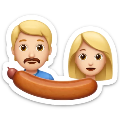 sausage eaters human sticker