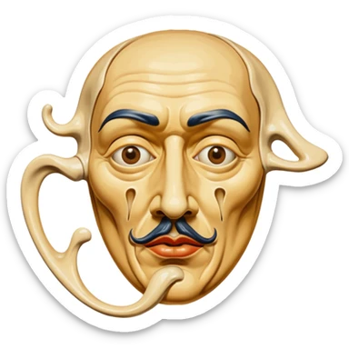 Masque Salvador Dali sticker