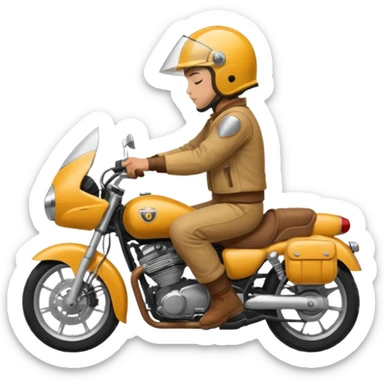 SLEEPING ON A MOTORCYCLE sticker