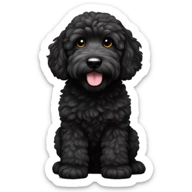 Black goldendoodle  sticker