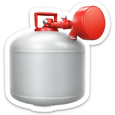 red lpg gas cylinder sticker