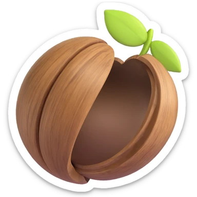 walnut half sticker