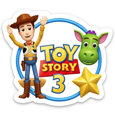 Toy Story Logo in Welsh Dub sticker