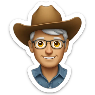 tim-cook-with-a-cowboy-hat sticker