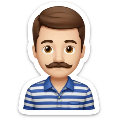 mustache Young boy,Big mustache.
negative: Dont use same face style. sticker