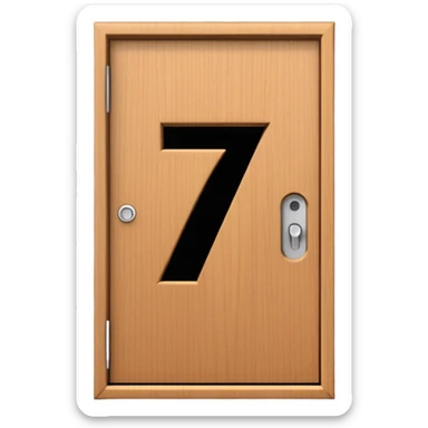modern house door number wood sticker