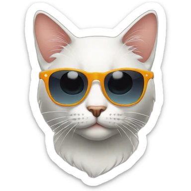 cat with sunglass sticker