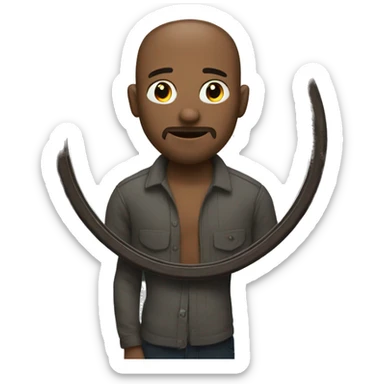 man standing in front of mirror sticker