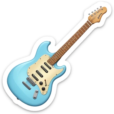 electro guitar light blue sticker