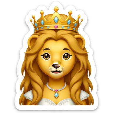 lion bride sticker