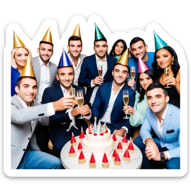 Tefi, Lewis Howes, Gary Vee, Tristan Tate, Tai Lopez, Josh King Madrid, Alex Hormozi, Iman Gadzhi, Branden Condy, Patrick Bet-David, Luke Belmar, Cardone, Shelby Sapp, Leila Hormozi, Tefi Valenzuela, business, Russell Brunson, partners, marketing, event , emoji, sales, money, mentor, party, emoji sticker