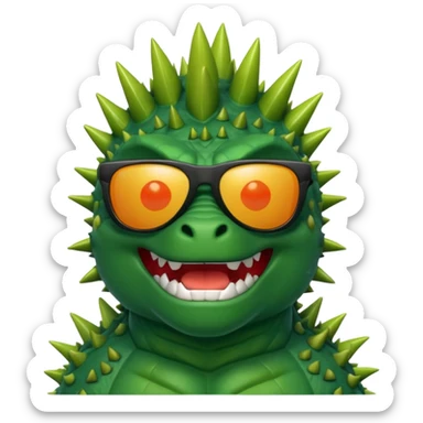 Godzilla wearing sunglasses sticker