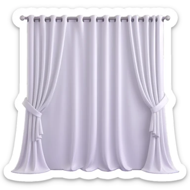 white curtain sticker