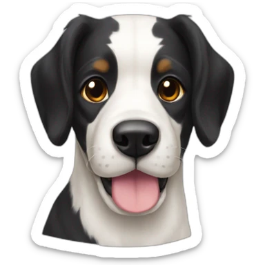 Perrita negra patitas blancas sticker