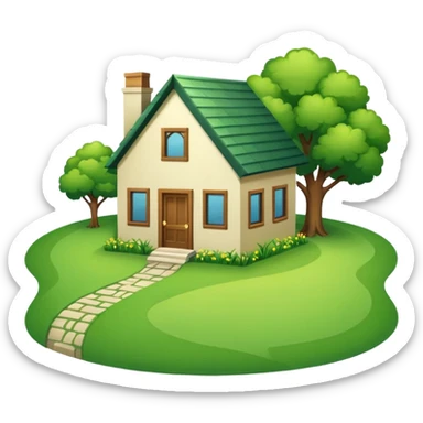 UN LOTE DE TERRNO PARA CONSTRUCCION DE UNA CASA  VERDE  sticker