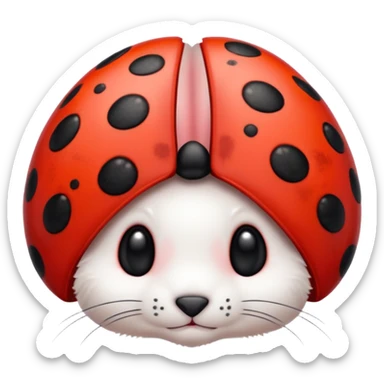 The mix of a bunny and a ladybug sticker